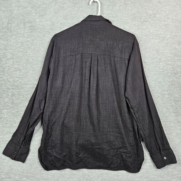ALLSAINTS Elina Shirt Women’s V-neck Long Sleeve Twist Front Button Up Sz M - Picture 7 of 9